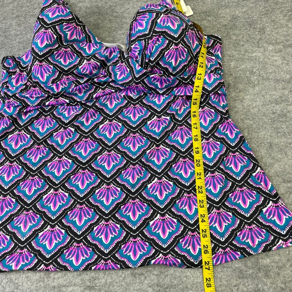 Lot of 2 Leilani Plus Raisins Curve Tankini Tops Size 24W Floral Geometric NWT - Picture 8 of 16